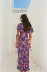 Florence Blue Maxi Party Dress