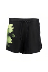 Silk Dreamscape Shorts Black Flower