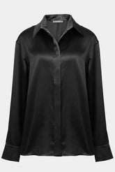 The Lady Silk Shirt Crystal Black