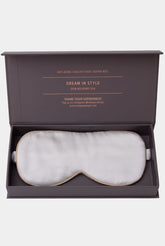 Silk Sleep Mask Ivory-Caramel