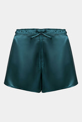 The Lady Silk Shorts Teal Eclipse