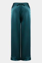The Lady Silk Pants Teal Eclipse