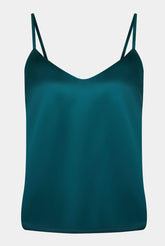 The Lady Silk Camisole Teal Eclipse