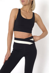 YOGAFLOW WRAP WAIST FLARE TROUSERS DUO BLACK