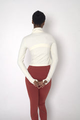 POWERFLOW CROPPED RUNNING JACKET OFF WHITE