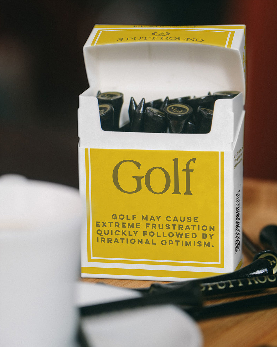 SET of GOLD "GOLF ADDICTION" TEE PACKS
