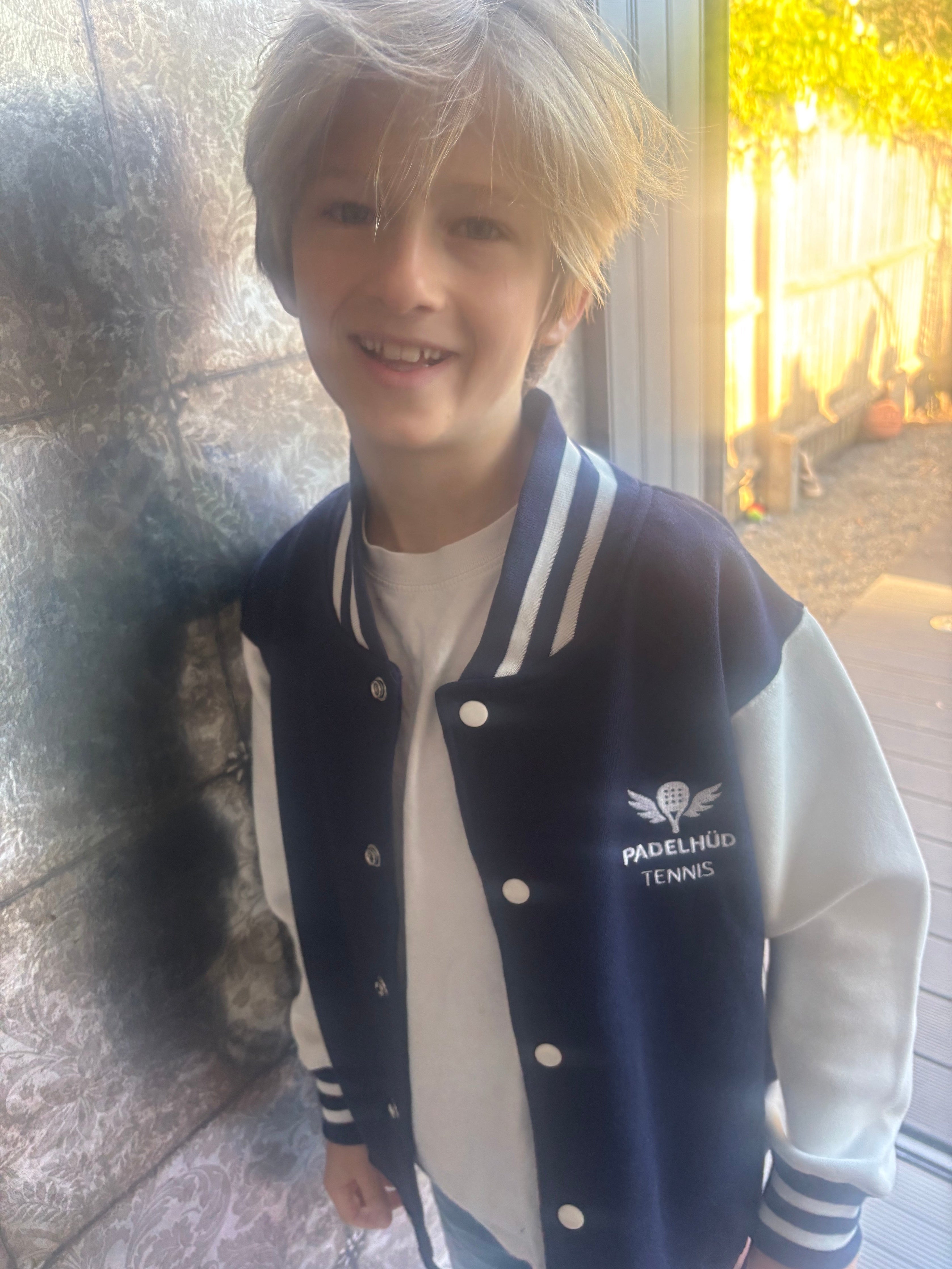 The Mini Clubhouse Padel Jacket - Navy and White