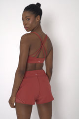 POWERFLOW HIGH-RISE RUNNING SHORTS BURNT ORANGE