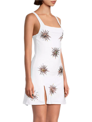 Callie Luxury Embellished Party Dress in White