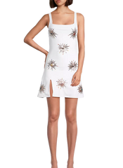 Callie Luxury Embellished Party Dress in White
