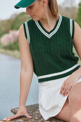 Anne Sweater Vest - Green
