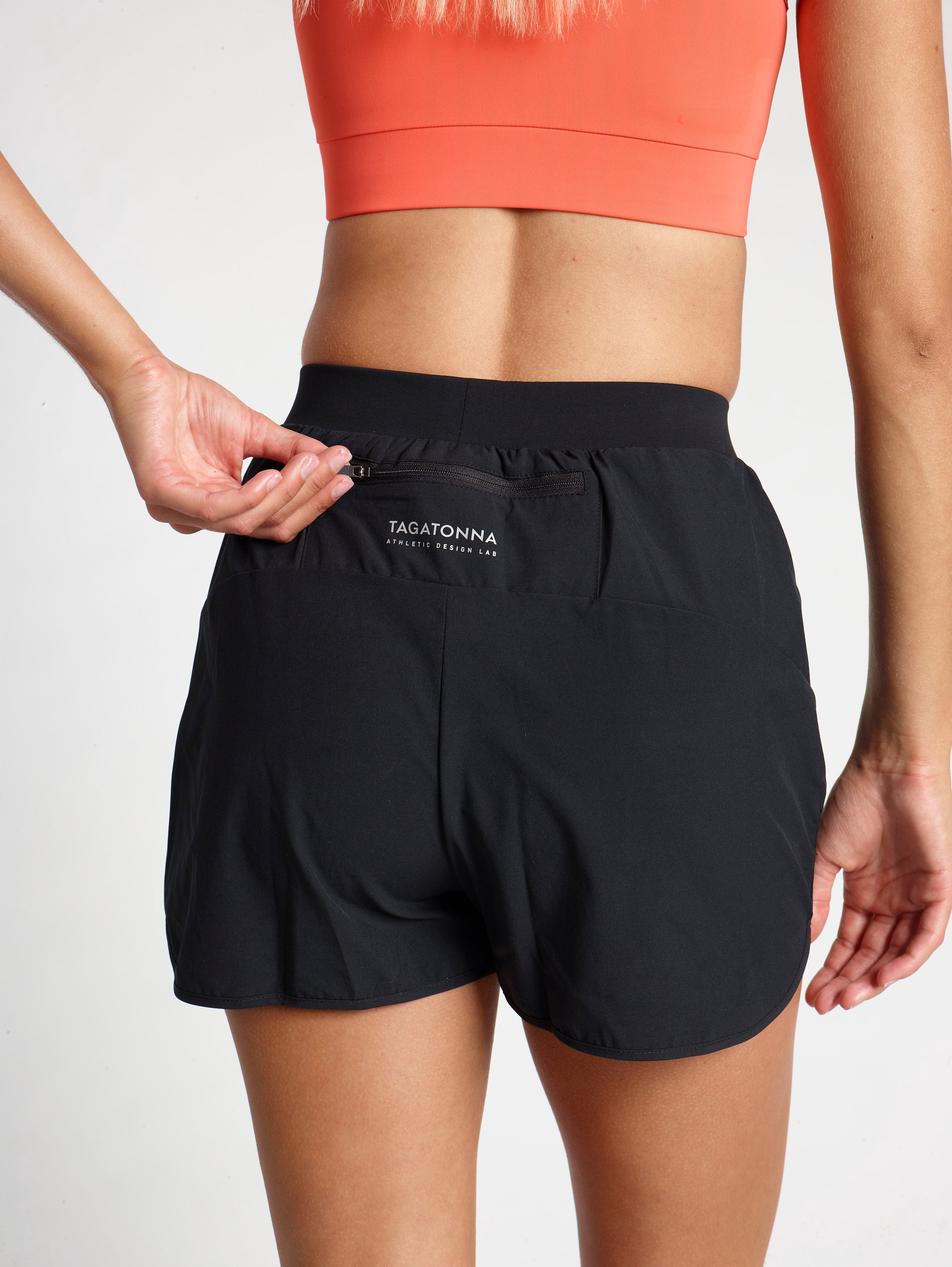 TAGATONNA 2-in-1 Running Shorts - Black