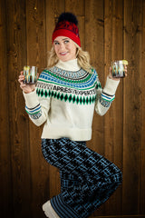 "APRÈS EXPERTS ONLY" Fair Isle Color: Snow/ Multi