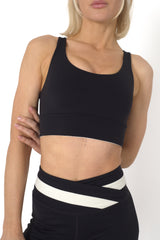 YOGAFLOW REVERSIBLE SPORTS BRA MEDIUM SUPPORT DUO BLACK
