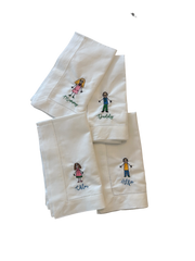 Custom Embroidered Kids Drawing Napkins