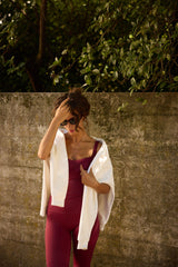 Sustainable Activewear Theo Leggings Burgundy