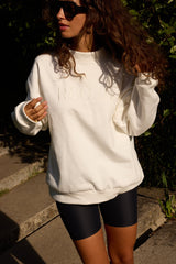 Unisex Organic Cotton Benji Sweatshirt Off-White Logo