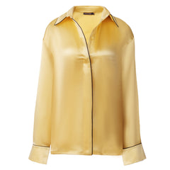 The Lady Silk Shirt Panna Cotta
