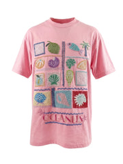 Plage Pink Tee -Tshirt Beaded