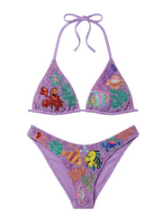 Disney | Oceanus Sea Lilac Fully Beaded Bikini Top