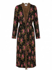 Midnight Bloom Fringe Robe
