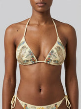 Aurelia Embroidered Luxury Yellow Bikini Top