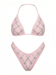 Rose Luxe Self-Tie Bikini Top
