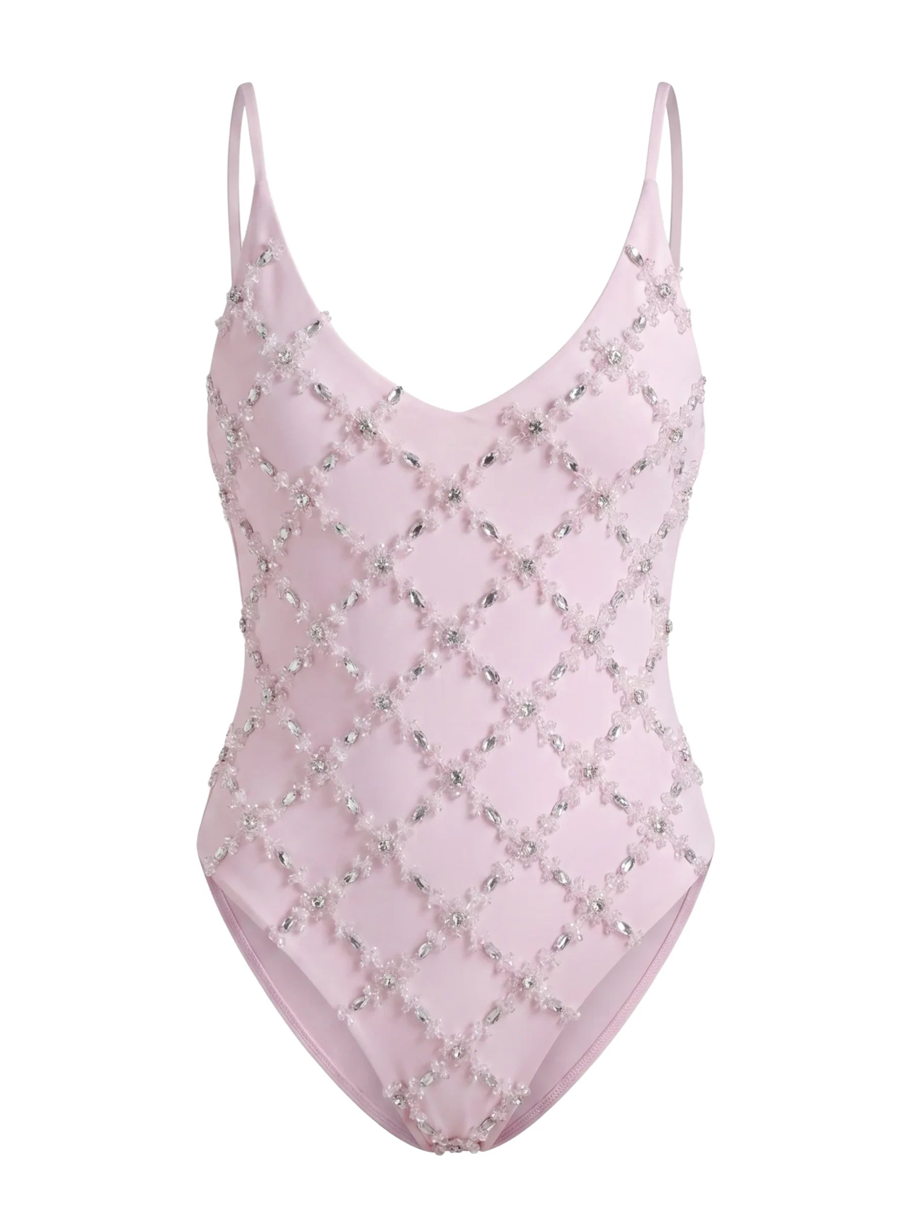 Rose Elegant High Cut Leg Swimsuit in Pink
