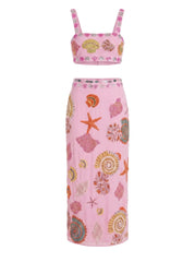 New York Hand-Embroidered Skirt