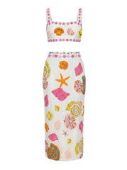 New York Hand-Embroidered Skirt