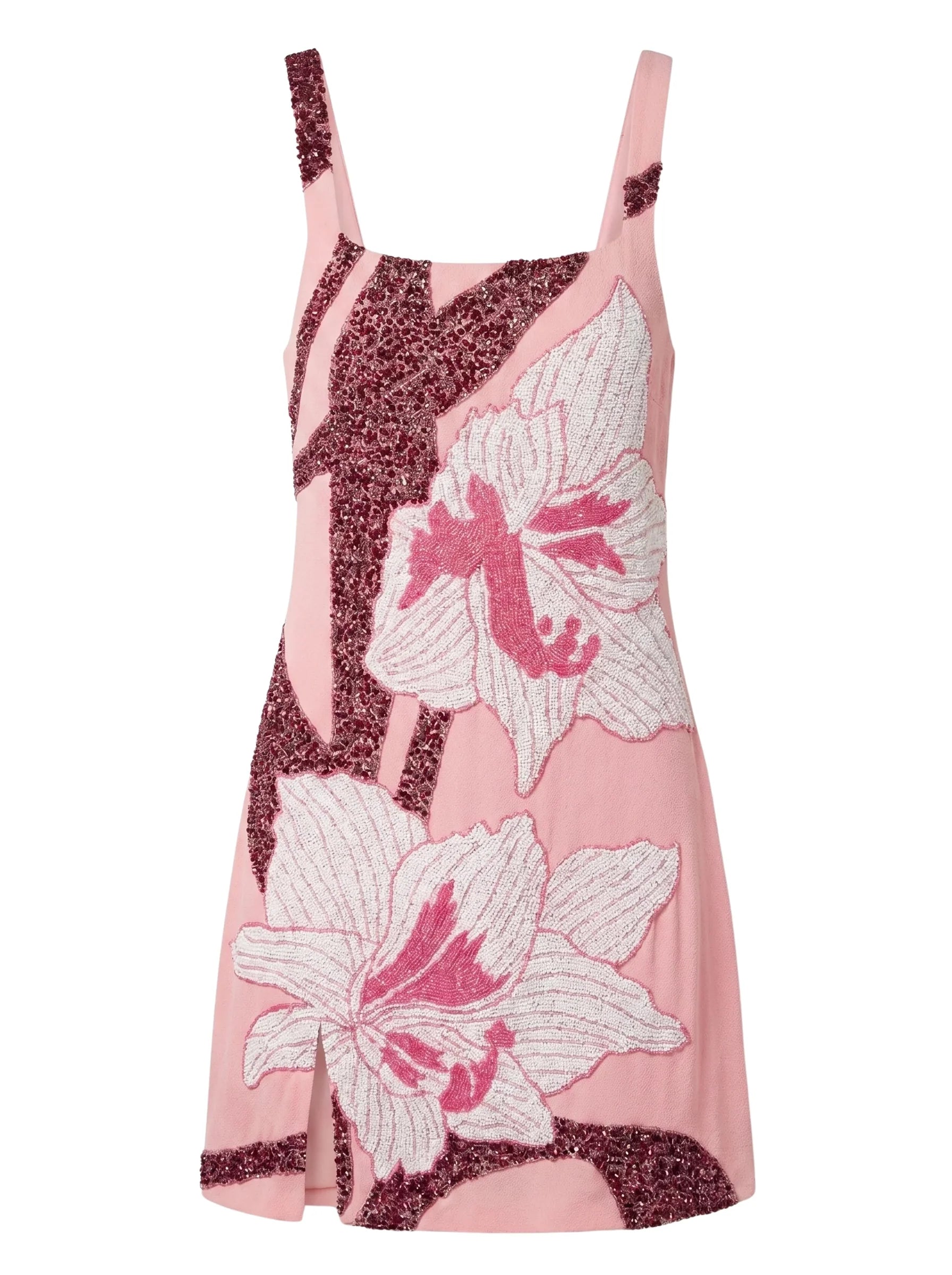 Delilah Hand Beaded Mini Dress Pink X by Poppy