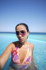 Oceanus X the Red Sea Pearl Swimsuit in Coral لؤلؤ