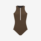 Yemaya One Piece Sleeveless Swimsuit ― Coffee