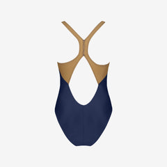 Liberty Racerback Swimsuit High Cut - Blue / Kaki