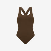 Nerida One Piece Swimsuit Scoop Neck ― Coffee