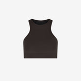 Bikini Top Racerfront Tie ― Coffee