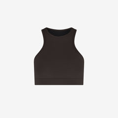 Bikini Top Racerfront Tie ― Coffee