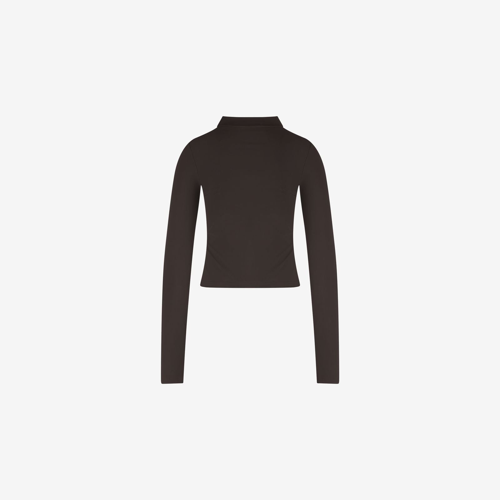 Rash Guard With Zip ― Coffee