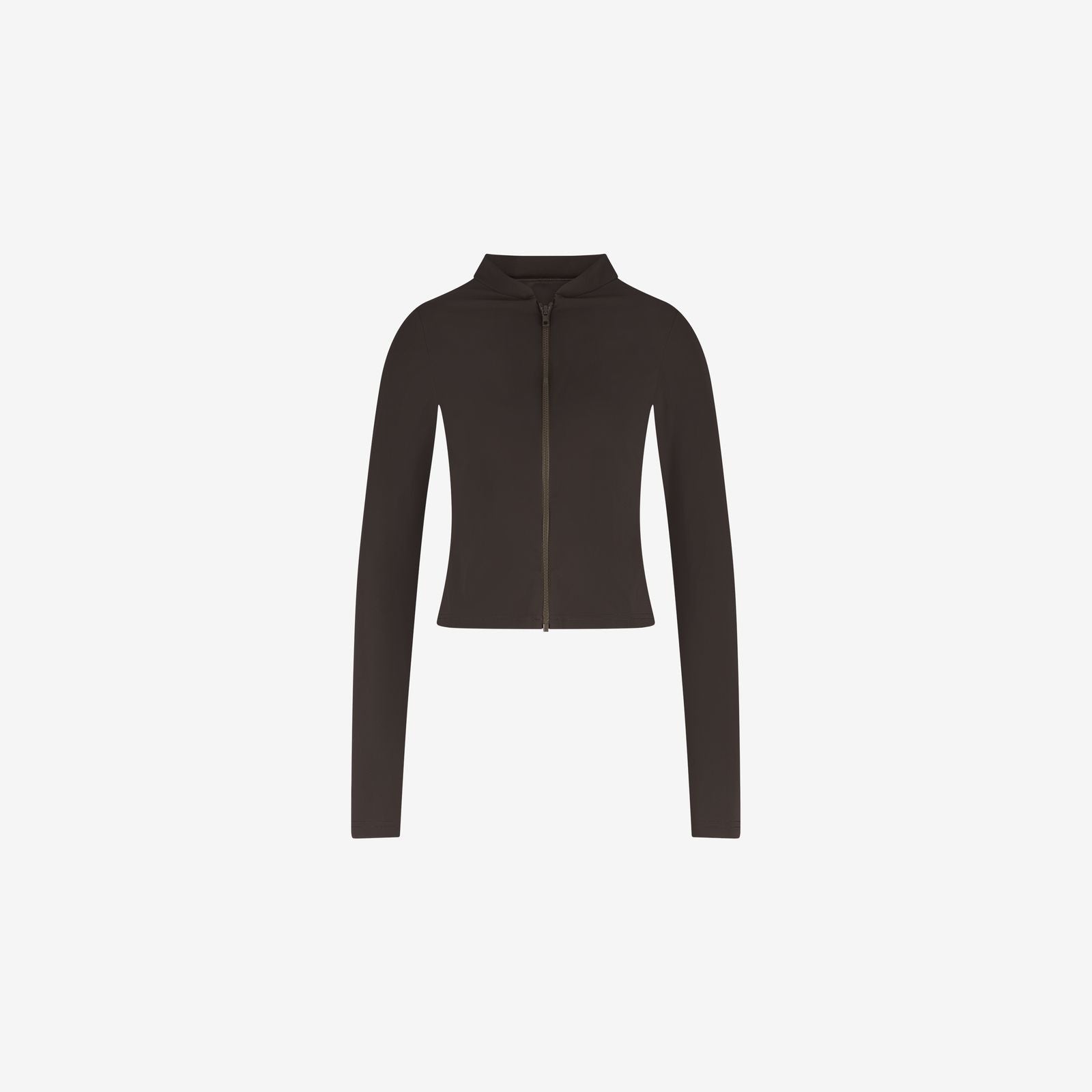 Rash Guard With Zip ― Coffee