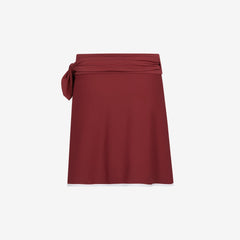 Wrap Skirt ― Deep Red / White