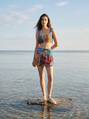 Sekushi Coastal Blue Coral Co-Ord Top