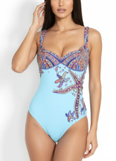 Selene Sea Shell Swimsuit - Blue