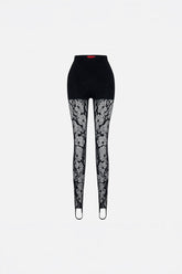 The Party Edit Lace Leggings With Built-in Ribbed Shorts