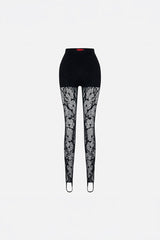 The Party Edit Lace Leggings With Built-in Ribbed Shorts