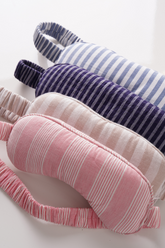Viola Beach Stripe Ethical-Cotton Eye Mask - Glacier Blue