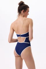 BELLE STRAPLESS SWIMSUIT - BLAZER NAVY