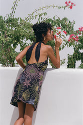 Ann Rose Black Mini Dress