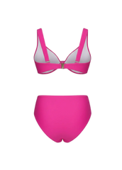 Oceanus X Zandra Rhodes Nebula Shell Bikini Top - Fuchsia