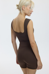 BARDOT TANK / Strappy Top – TRUFFLE