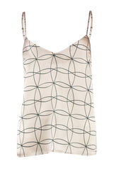 Pink Neo Geo Silk Camisole